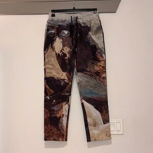 Retrovert Tapestry Knit Cowboy Pants SZ M EUC